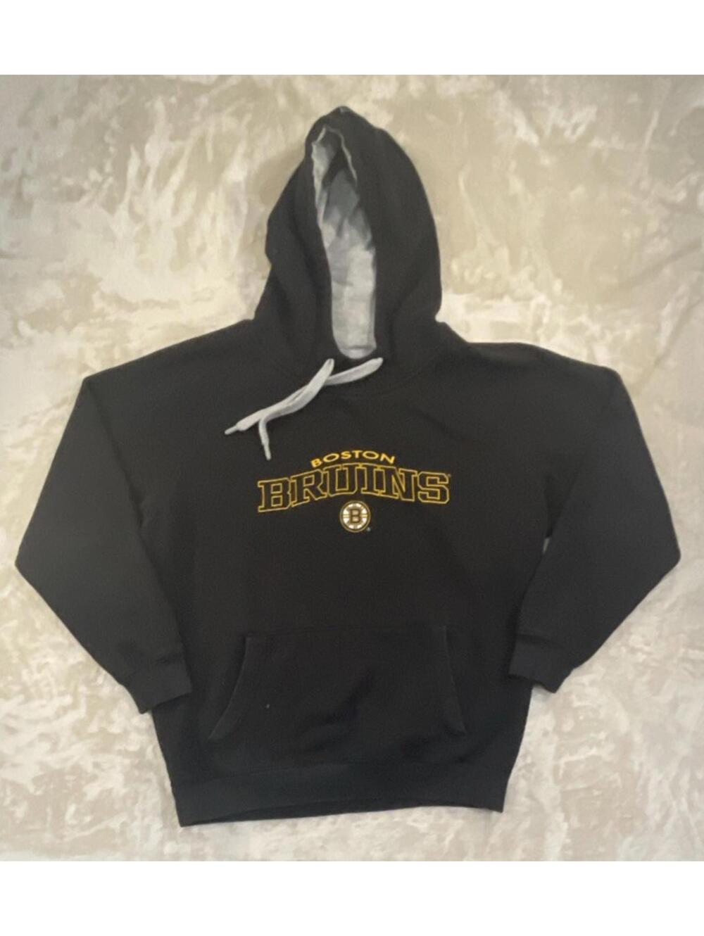 NHL Boston Bruins Antigua Black Men’s Pullover Heavy Fleece Hoodie Size XL